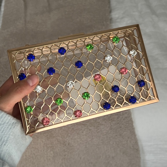 Gold clutch with gems - Picture 2 of 9